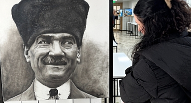 Saadet Atalı ve öğrencilerinin resim sergisi eserleri