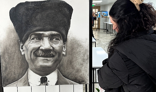 Saadet Atalı ve öğrencilerinin resim sergisi eserleri