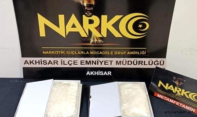 Akhisar'da 1 kilo 497 gram metamfetamin ele geçirildi