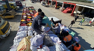 Akhisar'da depremzedeler için üretilen varil sobalar yola çıktı