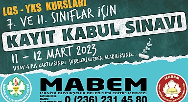 Akhisar MABEM ücretsiz sınavı 10 Mart'ta yapılacak