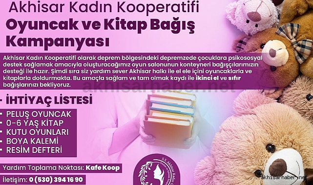 Depremzede çocuklar için oyunca ve kitap bağış kampanyası başladı