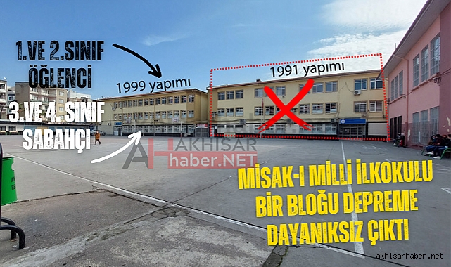 Misak-ı Milli İlkokulu bir bloğu depreme dayanıksız çıktı! Boşaltılıyor