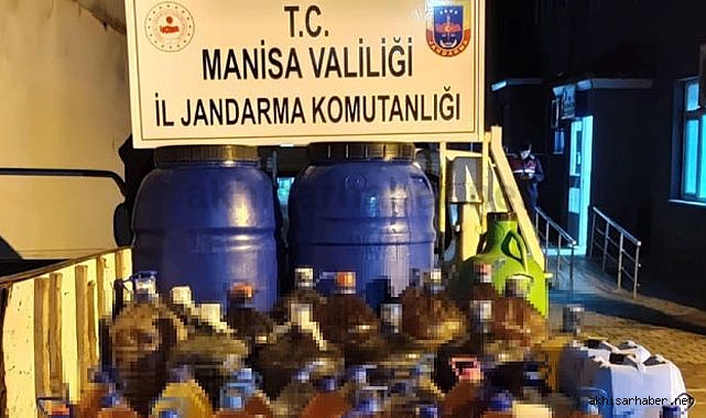 Saruhanlı'da sahte içki operasyonu