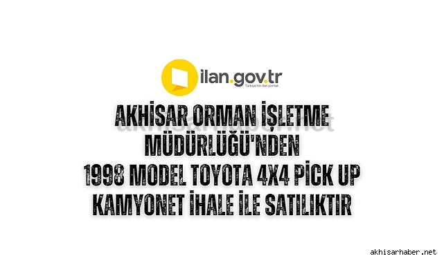 1998 model toyota 4X4 pick up kamyonet ihale ile satılıktır