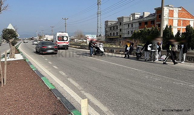 Akhisar'da iki motosikletin karıştığı kazada 1 kişi yaralandı