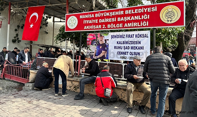 Akhisarlı itfaiyeciler şehit meslektaşını unutmadı