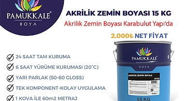 Akrilik Zemin Boyası Karabulut Yapı'da