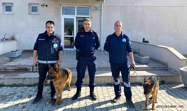 Eğitimlerini tamamlayan 2 köpek Akhisar'da jandarmaya sahiplendirildi