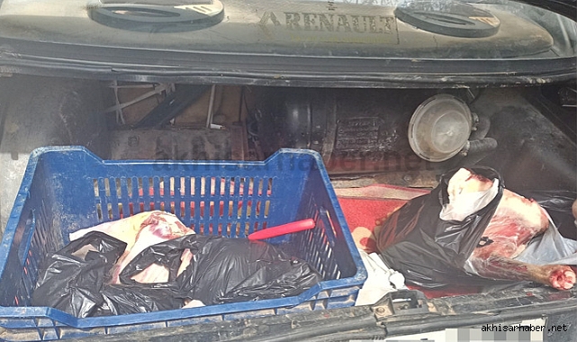 Akhisar’da izinsiz et satışı yapan şahsın mallarına el konuldu