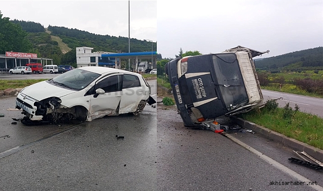 Akhisar-Saruhanlı arası kaza 2 yaralı