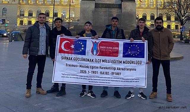 Güçlükonak MTAL öğrencileri stajlarını Çek Cumhuriyeti'nde yapıyor