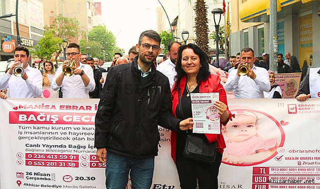 SMA'lı Akhisarlı Ebrar Bebek için yürüdüler