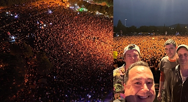 2 saat sahnede kalan Duman, Akhisar'da unutulmaz bir konser verdi