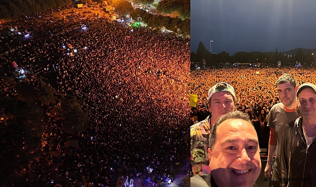 2 saat sahnede kalan Duman, Akhisar'da unutulmaz bir konser verdi