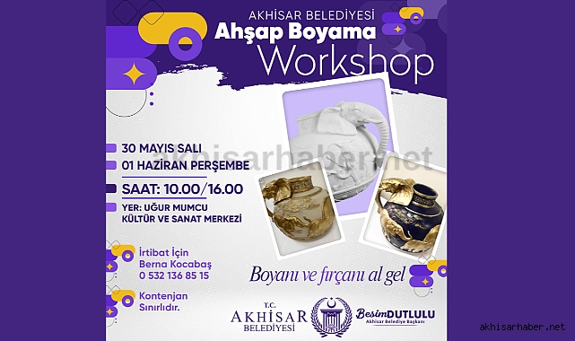 Akhisar Belediyesi'nden Yeni Dönem Ahşap Boyama Kursu Kayıtları Başladı