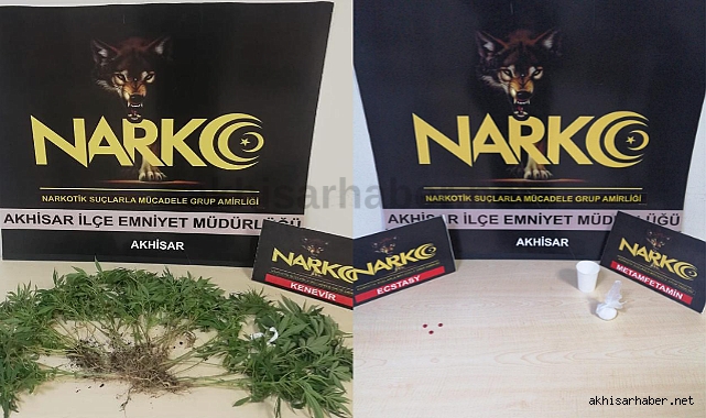 Akhisar'da 3 farkı olayda uyuşturucu operasyonu