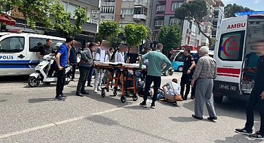 Akhisar'da feci kaza! Motosiklet yayaya çarptı
