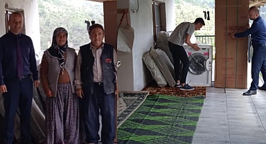 Büyükşehir, Evi Yanan Akhisarlı Ailenin Yüzünü Güldürdü