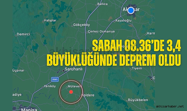 Sabah 08.36'de 3,4 büyüklüğünde deprem oldu