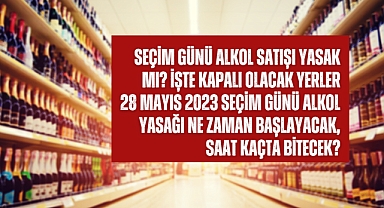 Seçim günü alkol satışı yasak mı? İşte Kapalı olacak yerler