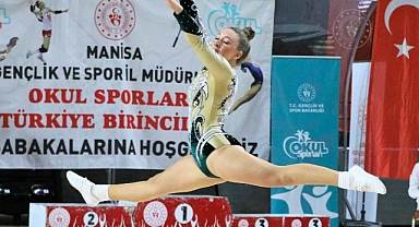 Okul sporları cimnastik Türkiye Şampiyonası Manisa'da yapıldı