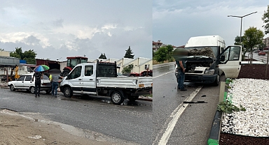 Yağmurlu hava kazayı getirdi