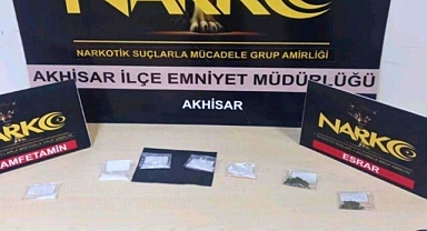 Akhisar'da durdurulan araçtan uyuşturucu çıktı 3 kişi gözaltına alındı