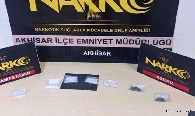 Akhisar'da durdurulan araçtan uyuşturucu çıktı 3 kişi gözaltına alındı