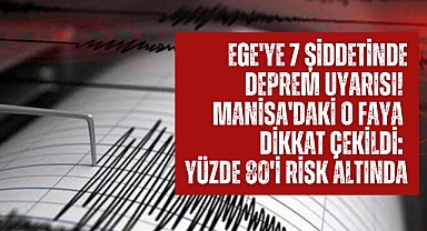 Ege'ye 7 Şiddetinde Deprem Uyarısı! Manisa'daki O Faya Dikkat Çekildi: Yüzde 80'i Risk Altında