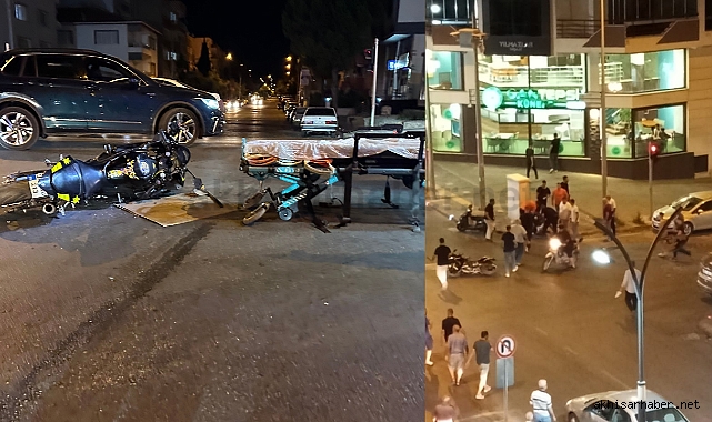 Sanayi yolunda motosiklet, otomobile çarptı 1 kişi yaralandı