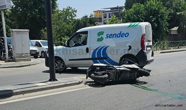 Sanayi yolundaki kazada motosiklet sürücüsü yaralandı