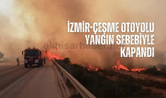 Yangın sebebiyle otoban trafiğe kapatıldı