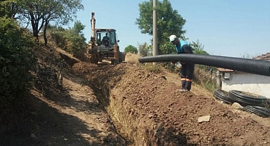 Akhisar'da yeni yerleşim alanına ek kanalizasyon hattı