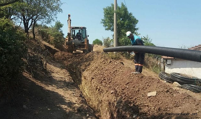 Akhisar'da yeni yerleşim alanına ek kanalizasyon hattı