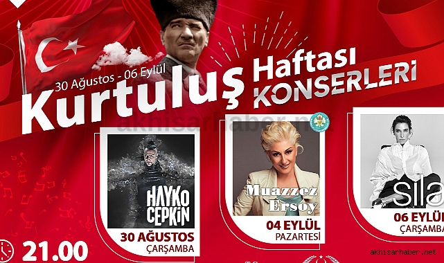 Akhisar'da Zafer Bayramı Ve Kurtuluş Gününde Yıldız Yağmuru