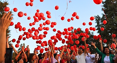 Balonlar Ebrar Aktürk için uçtu