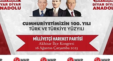 MHP Akhisar İlçe Kongresi 16 Ağustos'ta Gerçekleşecek