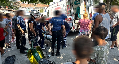 Polisten kaçan motosiklet sürücüsü yaralandı
