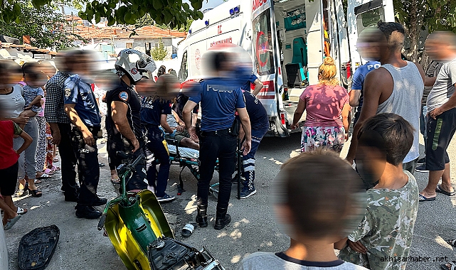 Polisten kaçan motosiklet sürücüsü yaralandı