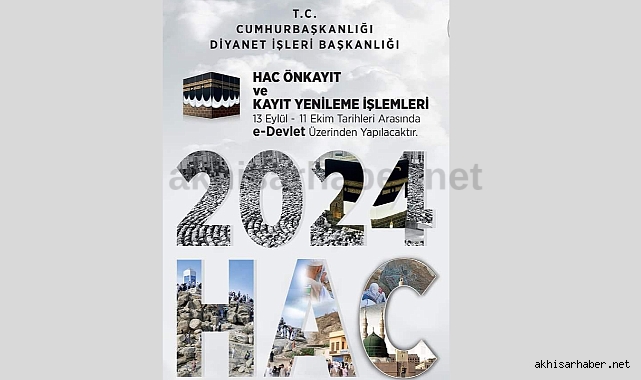 2024 Yılı Hac Ön Kayıtları 13 Eylül'de Başlıyor