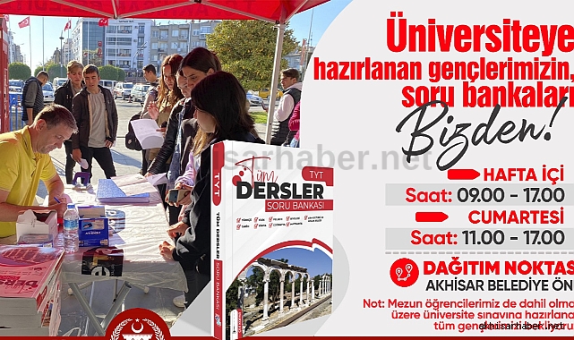 Akhisar Belediyesi, Gençlere Soru Bankalarıyla Destek Veriyor