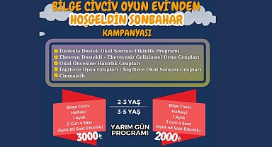 Bilge Civciv Oyun Evi ve Etkinlik Atölyesi'nden 'Hoş Geldin Sonbahar' Kampanyası