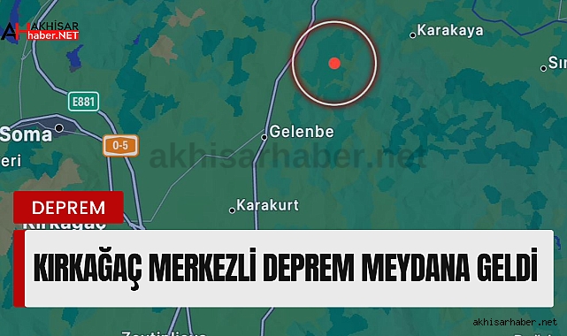 Kırkağaç merkezli deprem meydana geldi