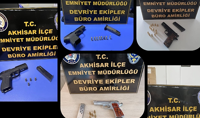 Akhisar'da Eylül Ayında 25 Ruhsatsız Tabanca ve 14 Ruhsatsız Silah Ele Geçirildi