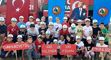 Cumhuriyet ilkokulundan 100.yıla 100 fidan