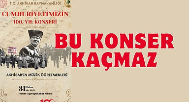 Cumhuriyetimizin 100.yılı konseri 31 Ekim Salı akşamı