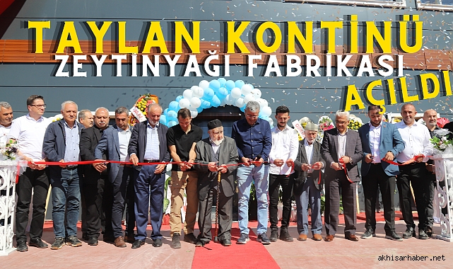 Taylan Kontinü Zeytinyağı Fabrikası açıldı