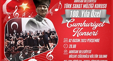 100. Yıla Özel Cumhuriyet Konseri 2 Kasım Perşembe günü