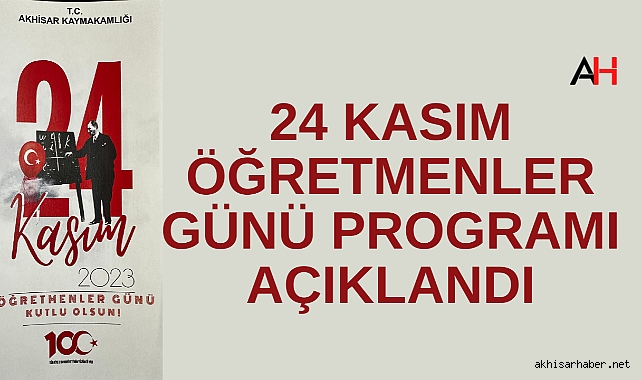 24 Kasım Öğretmenler Günü Programı açıklandı